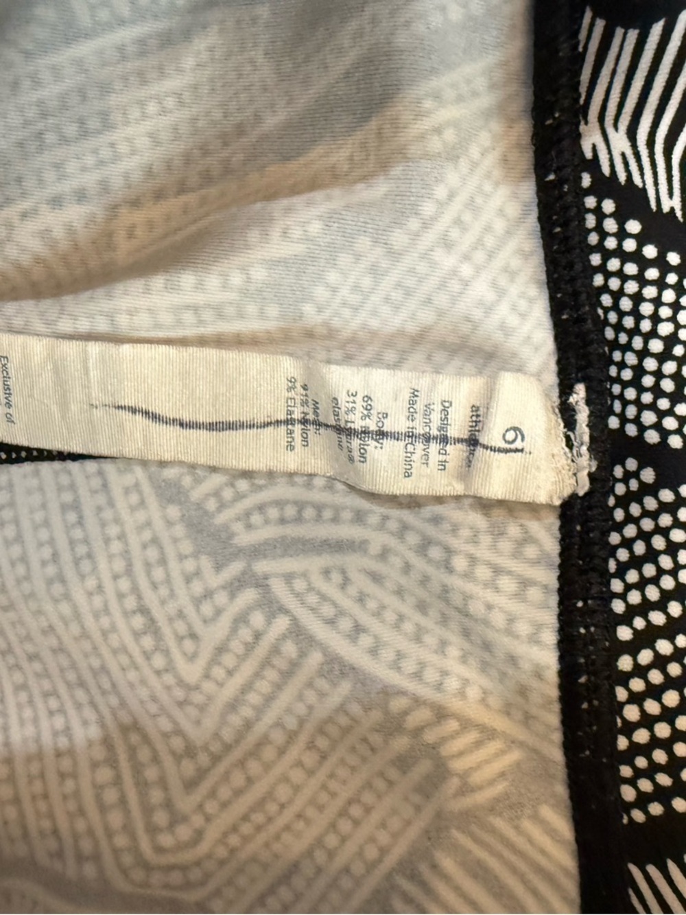 lululemon athletica Black & White Abstract Print Leggings - Picture 2 of 5